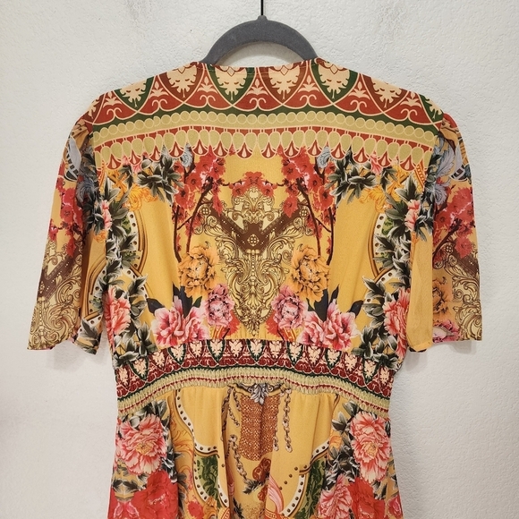 B&S Bohemian Yellow Coastal Cowgirl Maxi Dress Size XL - Picture 5 of 7